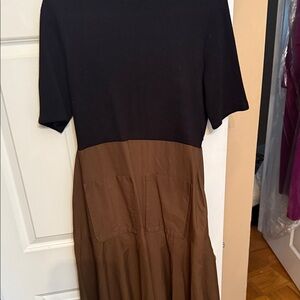 Elegant Black and Brown Women's Dress